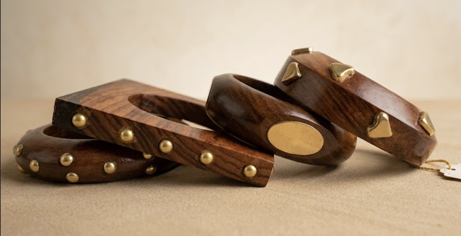 Abstract Angular Wooden Statement Set